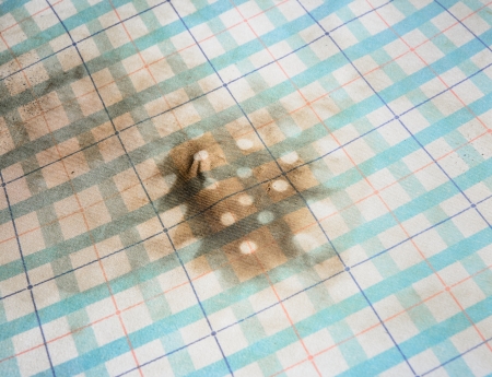 old burning mark at general fabric folding Ironing pattern of home appliancesの写真素材