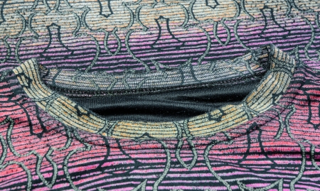 close up old abstract fabric old vintage style colorful pattern detail
