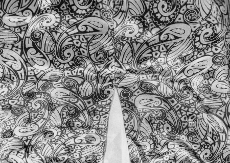 close up abstract fabric old vintage style deep grey color tone pattern detailの写真素材