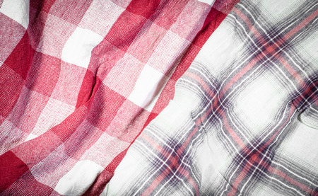 detail Square plaid pattern fabric texture for backgroundの写真素材