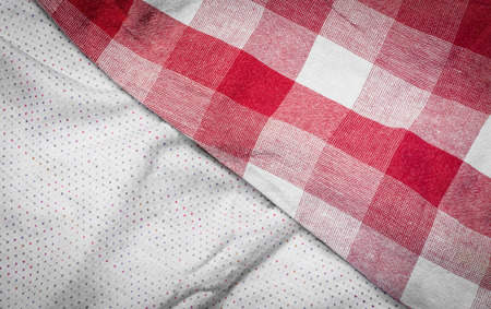 cotton detail pattern and fabric plaid for background