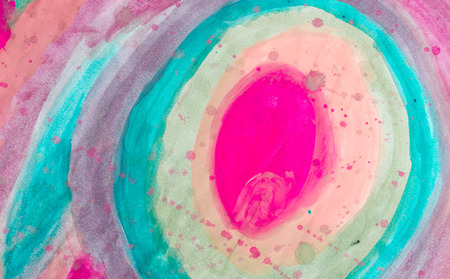 vivid dirt Colorful water color painting and splash pattern on paper backgroundの写真素材