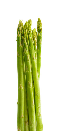 Fresh green asparagus vegetable isolate on white backgroundの写真素材