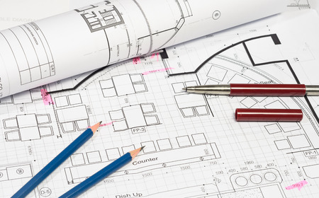 interior work plan with object work for business concepts