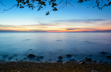 sea scape summer and tree of koh chang Islands in Thailand