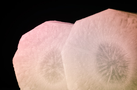 Close up of fresh carrot slice Macro pattern with retro filterの写真素材