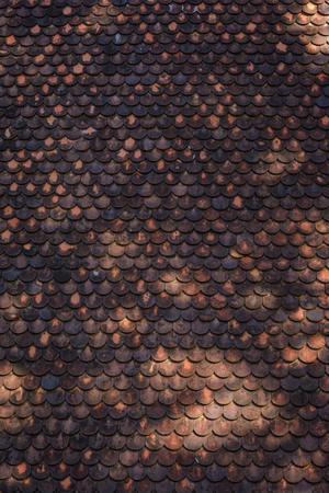 old wooden roof texture pattern at outdoor