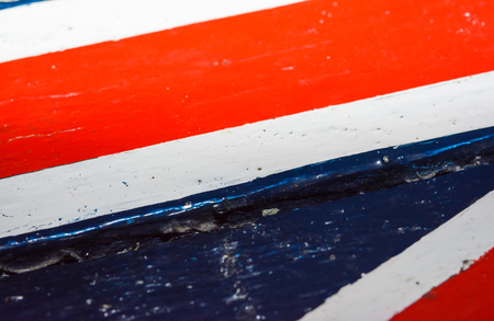 color flag on wood pattern with select focusの写真素材