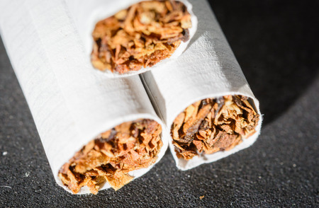 Close up Tobacco Cigarettes pattern detailの写真素材