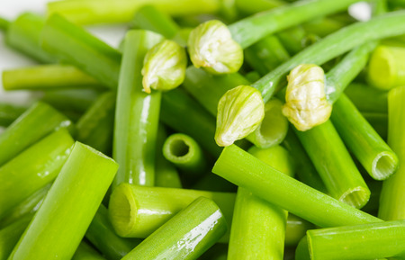 close up fresh Garlic chivesm for cook vegetable food