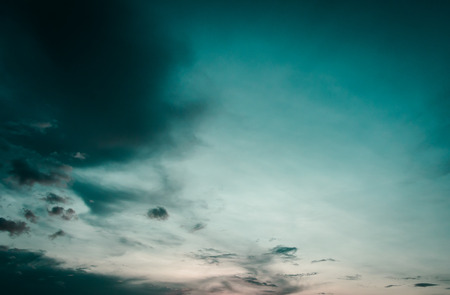 sky view with cloud on sunset time (nature sky) with retro filterの写真素材