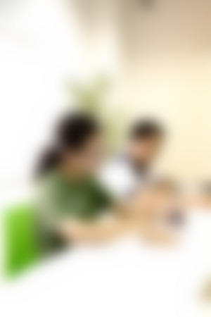 blurred background of people man and woman about meeting roomの写真素材