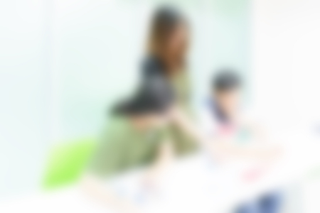 blurred background of man and woman about meeting roomの写真素材