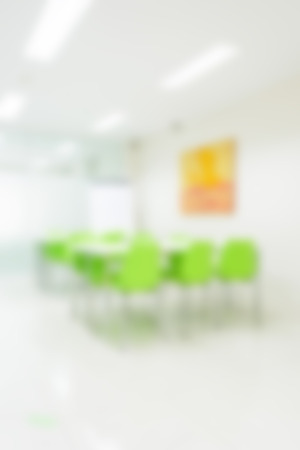 blur background of table business conference at small meeting roomの写真素材