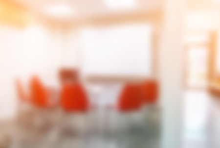 blur background of Student chair in the small home classroomの写真素材