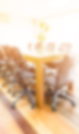 blur background of home table business conference small meeting roomの写真素材