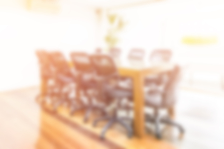 blur background of home table business conference small meeting roomの写真素材