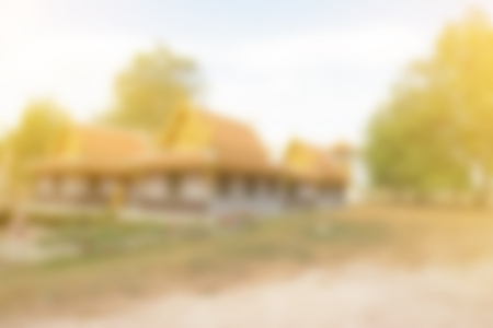 blur background of thailand temple public and outdoor natureの写真素材