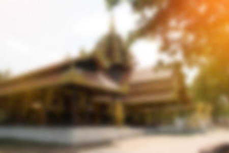 blur background of thailand temple public and outdoor natureの写真素材