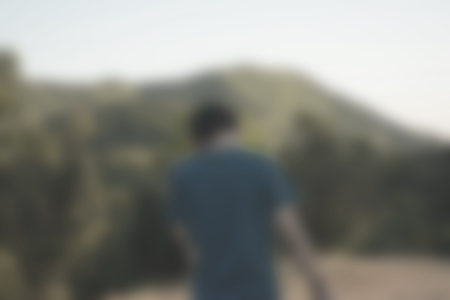 blur background of people man at outdoor natural forest mountainの写真素材