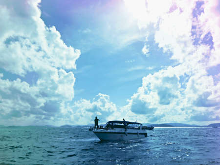 Speef Boat on the sea, diving, Phiphi island.の素材
