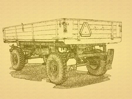 Tractor siding isolated, a work created for the sale of agricultural machineryの写真素材