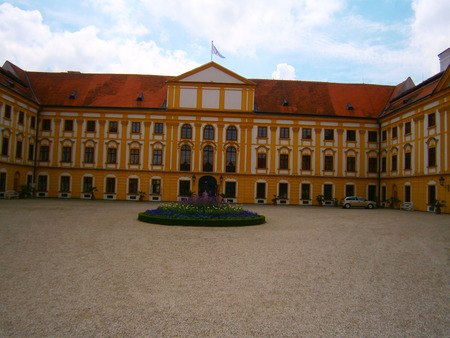 Famous Baroque chateau Jaromerice over Rokytnou Czech Republicのeditorial素材