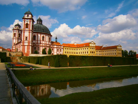 Famous Baroque chateau Jaromerice over Rokytnou Czech Republicのeditorial素材