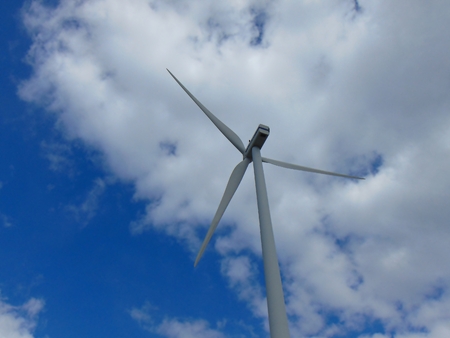 Wind power plant 2 MW 105 meters Pavlov Czech republicの写真素材