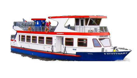 Tourist cruise ship isolated for the Purposes of advertising and tourist agenciesの写真素材