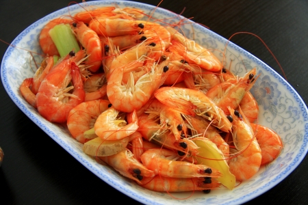 shrimp food, fresh seafood, chinese foodの写真素材