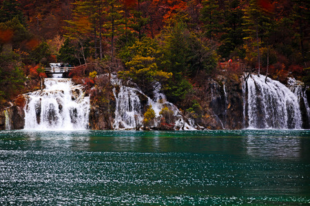 china jiuzhaigou park at sichuanの写真素材