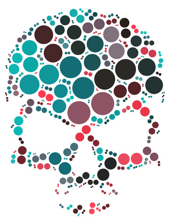 skull point sharp design  illustrationの写真素材