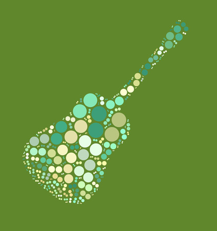 classical guitar shape design by color pointの写真素材