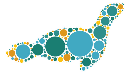 Dichtung seal shape design by color pointのイラスト素材