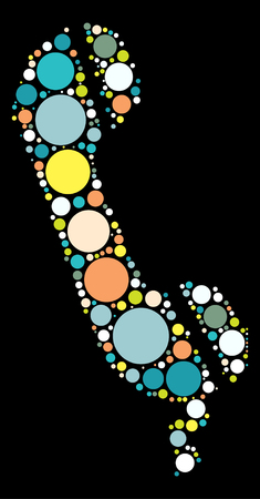 phone shape design by color pointのイラスト素材