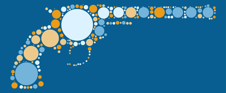 pistol shape vector design by color pointのイラスト素材