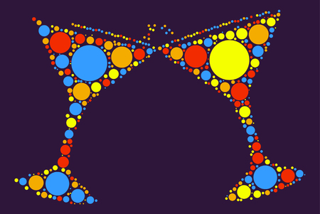 cocktail shape  design by color pointのイラスト素材