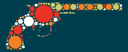 pistol shape design by color pointのイラスト素材