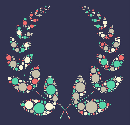 Leaves shape vector design by color pointのイラスト素材