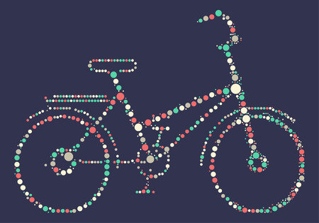 bicycle shape vector design by color pointのイラスト素材