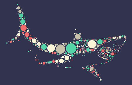shark shape vector design by color pointのイラスト素材