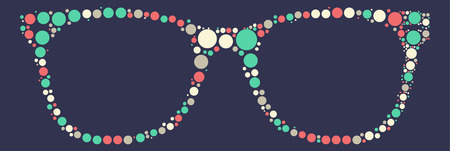 glasses shape vector design by color pointのイラスト素材