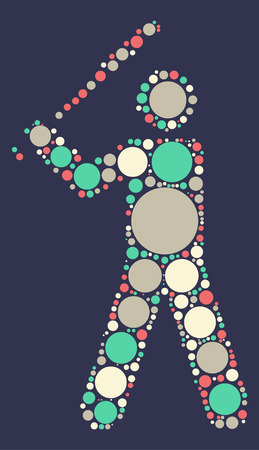 baseball shape vector design by color pointのイラスト素材