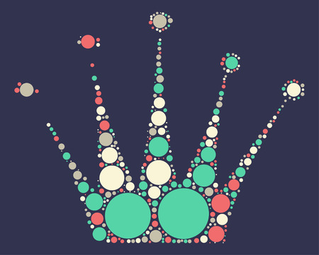 Imperial crown shape vector design by color pointのイラスト素材