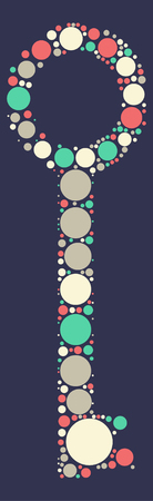 key shape vector design by color pointのイラスト素材