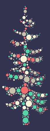 tree shape vector design by color pointのイラスト素材