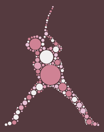 Guitarist shape, vector design by color pointのイラスト素材
