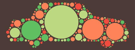 car shape ,vector design by color pointのイラスト素材