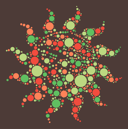 sun shape, vector design by color pointのイラスト素材